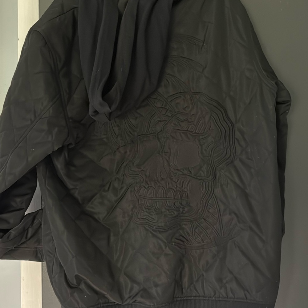 Sketchy Tank Bomber Jacket With Skull Design